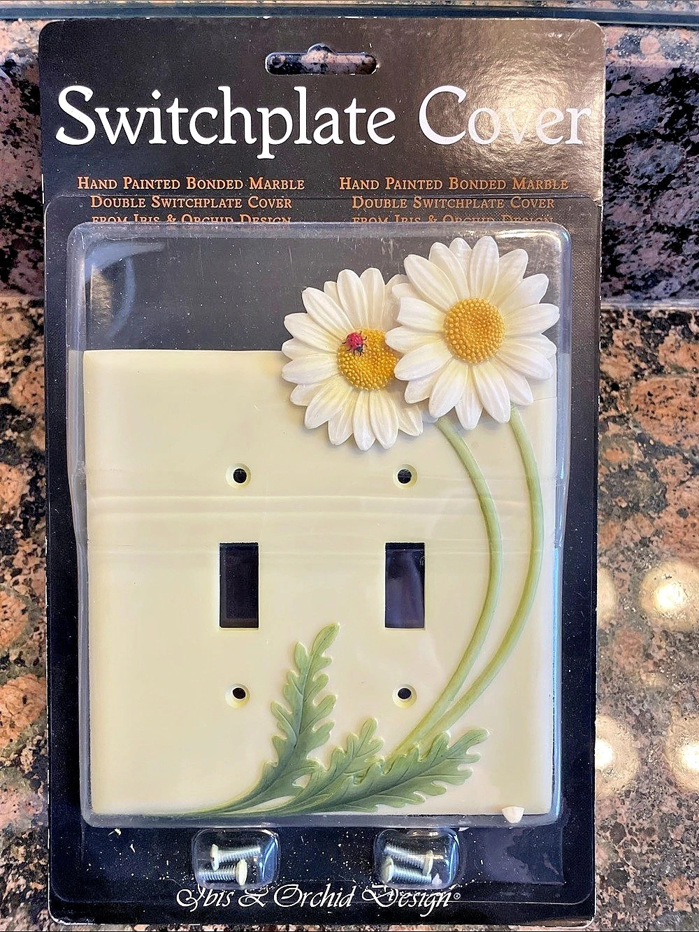 Ibis & Orchid Design Ladybug Daisies Floral Switchplate Cover Decor NWT